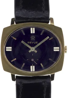 Revue Thommen Mans Wristwatch K1211C Yellow gold and Stainless steel Black