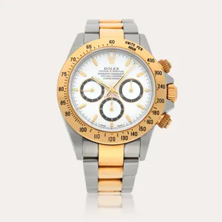 Rolex Daytona 16523 Stainless steel and 18k yellow gold White