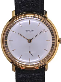 Sarcar Mans Wristwatch 10-127-C yellow gold u2013 plated$Stainless Steel Silver