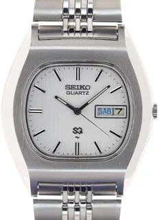 Seiko Gents Wristwatch SQ 4336 u2013 5030 Stainless steel White