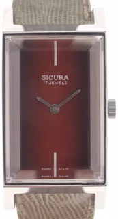 Sicura Maya 901.183 42mm chromium-plated Base Metal$Stainless Steel burgundy red