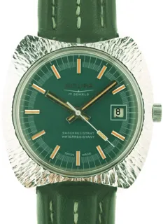 Sicura Gents manual wind Wristwatch Stainless steel Green