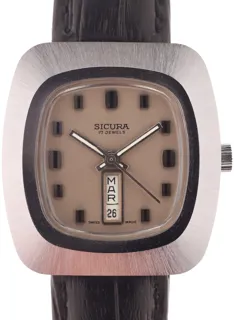 Sicura Gents manual wind Wristwatch RAX 1037-21 Stainless steel Gray