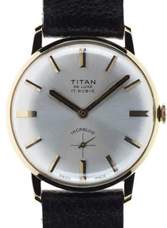 TITAN De Luxe 17 Rubis Incabloc 147 Yellow gold and Stainless steel Silver