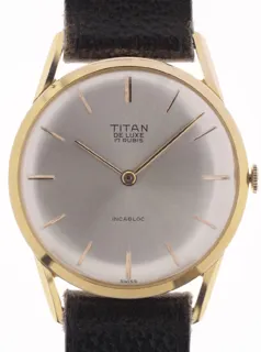 TITAN De Luxe 17 Rubis Incabloc 13551 Yellow gold and Stainless steel Silver