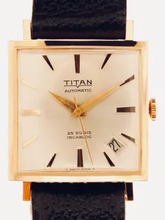 TITAN Gents Automatic Wristwatch Incabloc 7-4324 Stainless steel Silver