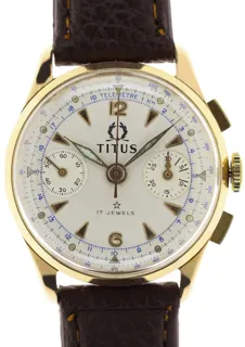 Titus Gents Wristwatch Chronograph 983 Yellow gold and Stainless steel Silver