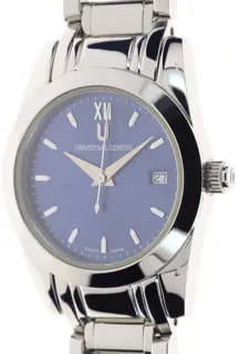 Universal Genève Ladies very Classic and sportive Wristwatch 818-610 Stainless steel Blue