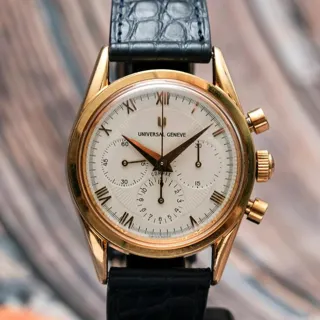 Universal Genève Compax 184.440 36mm Yellow gold White