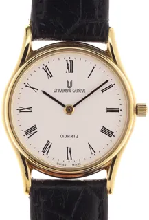 Universal Genève Classic 523.616 18 k yellow Gold electro-plated$Stainless Steel back titan plated White