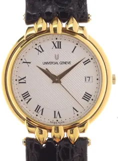 Universal Genève very flat and elegant Gents UNIVERSAL GENu00c8VE Wristwatch 550.100 Yellow gold and Stainless steel Silver