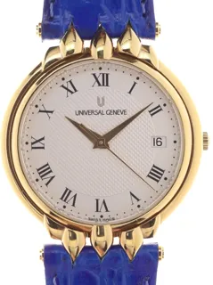 Universal Genève very flat and elegant Gents UNIVERSAL GENu00c8VE Wristwatch 550.100 Yellow gold and Stainless steel Silver