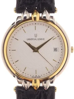 Universal Genève very flat and elegant Gents UNIVERSAL GENu00c8VE Wristwatch 650.100 2-tone Stainless Steel$yellow gold-plated Silver