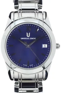 Universal Genève Gents Classic Wristwatch 879.210 Stainless steel Blue