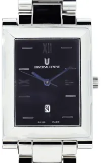 Universal Genève Gents UNIVERSAL GENu00c8VE Quartz Wristwatch Tank 845.225 Stainless steel Black