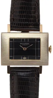 Universal Genève Ladies Designers Wristwatch 155.161 11A 18k rose gold Black