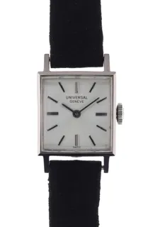 Universal Genève Ladies rectangular Wristwatch 708.602/01 Stainless steel Silver