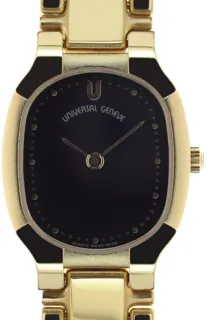 Universal Genève Ladies very elegant Wristwatch UNIVERSAL GENu00c8VE 540.591 Yellow gold Black