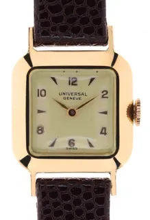 Universal Genève Ladies Wristwatch 172.187 18k rose gold champaigne