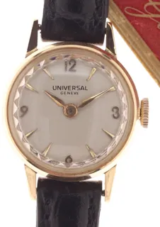 Universal Genève Ladies manual wind Wristwatch F.C. 4048 Rose gold Silver