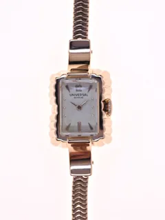 Universal Genève Ladies Wristwatch Retro 1309331 18k rose gold Silver