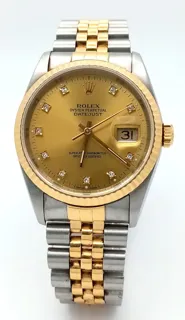 Rolex Datejust 36 16233 Yellow gold Champagne