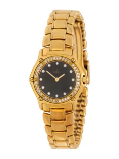 Ebel 24mm 18k yellow gold Black