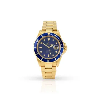 Rolex Submariner 16618 Yellow gold Blue