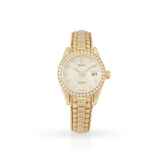 Rolex Lady-Datejust 69138 Yellow gold Silver