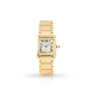 Cartier Tank Française 1820 20mm 18k yellow gold Silver