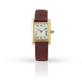 Cartier Tank Louis 78087 21mm 18k yellow gold White