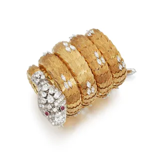 Bulgari Serpenti Platinum and 18k yellow gold