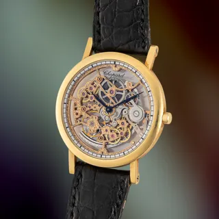 Chopard 16/1205 34.5mm 18k Gold Skeletonized