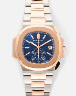 Patek Philippe Nautilus 5980/1AR-001 Rose gold and Stainless steel Blue