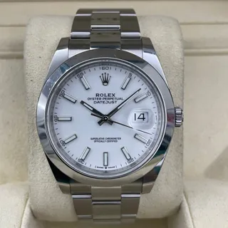 Rolex Datejust 41 126300 Stainless steel White