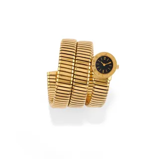 Bulgari Tubogas Serpenti 18k yellow gold Black