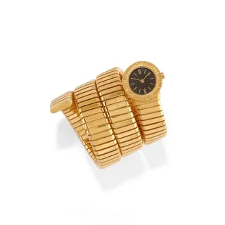 Bulgari Tubogas Serpenti 18k yellow gold Black