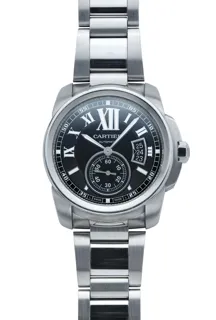 Cartier Calibre de Cartier 3389 Stainless steel Black