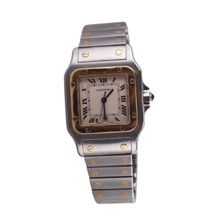 Cartier Santos Galbée 187901 Stainless steel and 18k yellow gold Cream