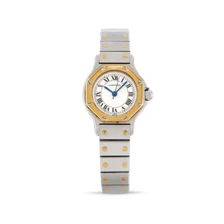 Cartier Santos Octagon Stainless steel and 18k yellow gold White