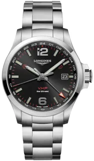 Longines Conquest V.H.P. L37284566 Stainless steel Black