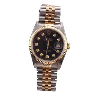 Rolex Datejust 36 16233 Stainless steel and 18k yellow gold Black