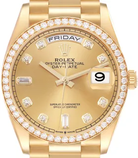 Rolex Day-Date 36 128348 18k yellow gold Champagne