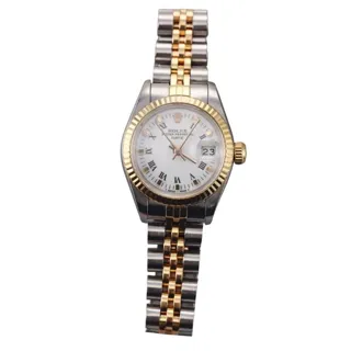 Rolex Lady-Datejust 69173 Stainless steel and 18k yellow gold White