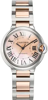 Cartier Ballon Bleu W6920033 Rose gold and Stainless steel Pink