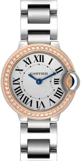 Cartier Ballon Bleu we902079 Rose gold and Stainless steel Silver