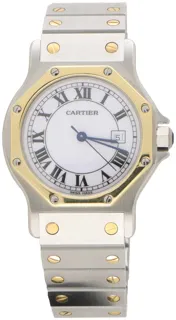 Cartier Santos Ronde 2966 30mm stainless steel$18 carat yellow gold White