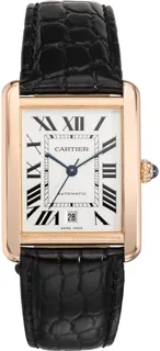 Cartier Tank Solo XL W5200026 33mm Rose gold and Stainless steel Silver