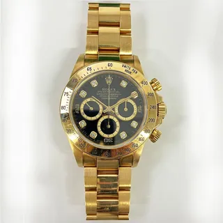 Rolex Daytona 16528 Yellow gold Black