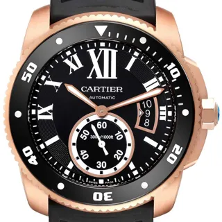 Cartier Calibre de Cartier Diver Rose gold Black